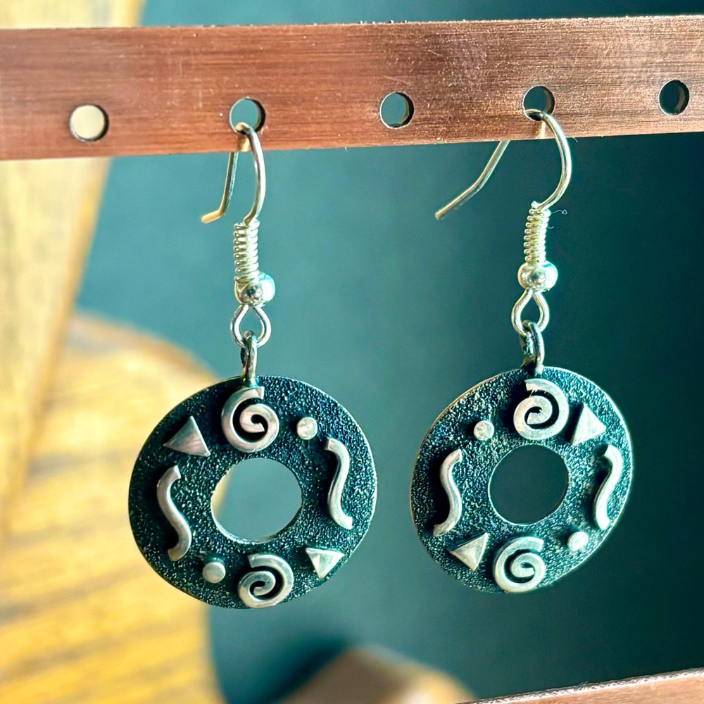 Custom made silver earrings